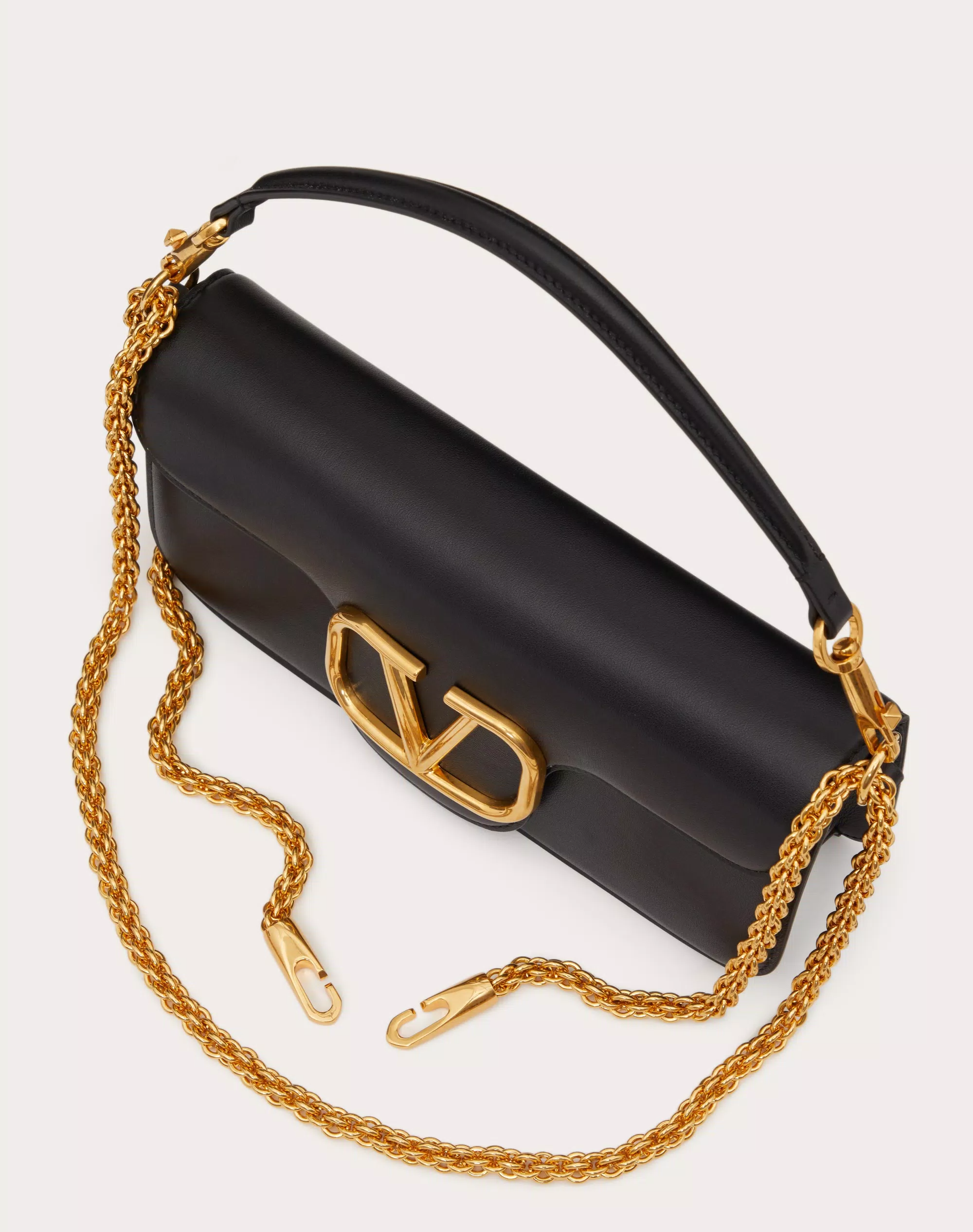 VALENTINO GARAVANI LOCÒ CALFSKIN SHOULDER BAG