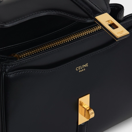 MINI 16 IN SATINATED CALFSKIN BLACK
