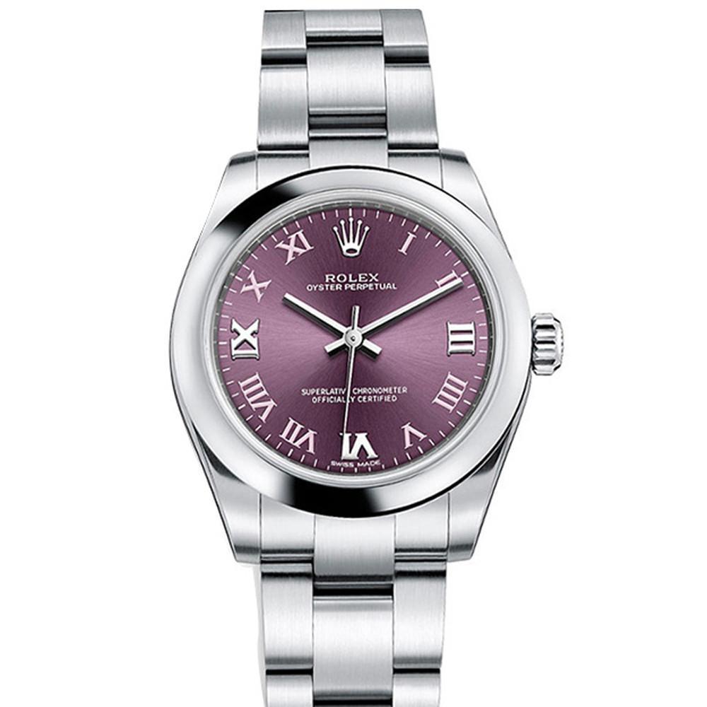 Oyster Perpetual 31 Red Grape Roman Dial Steel Ladies Watch 177200