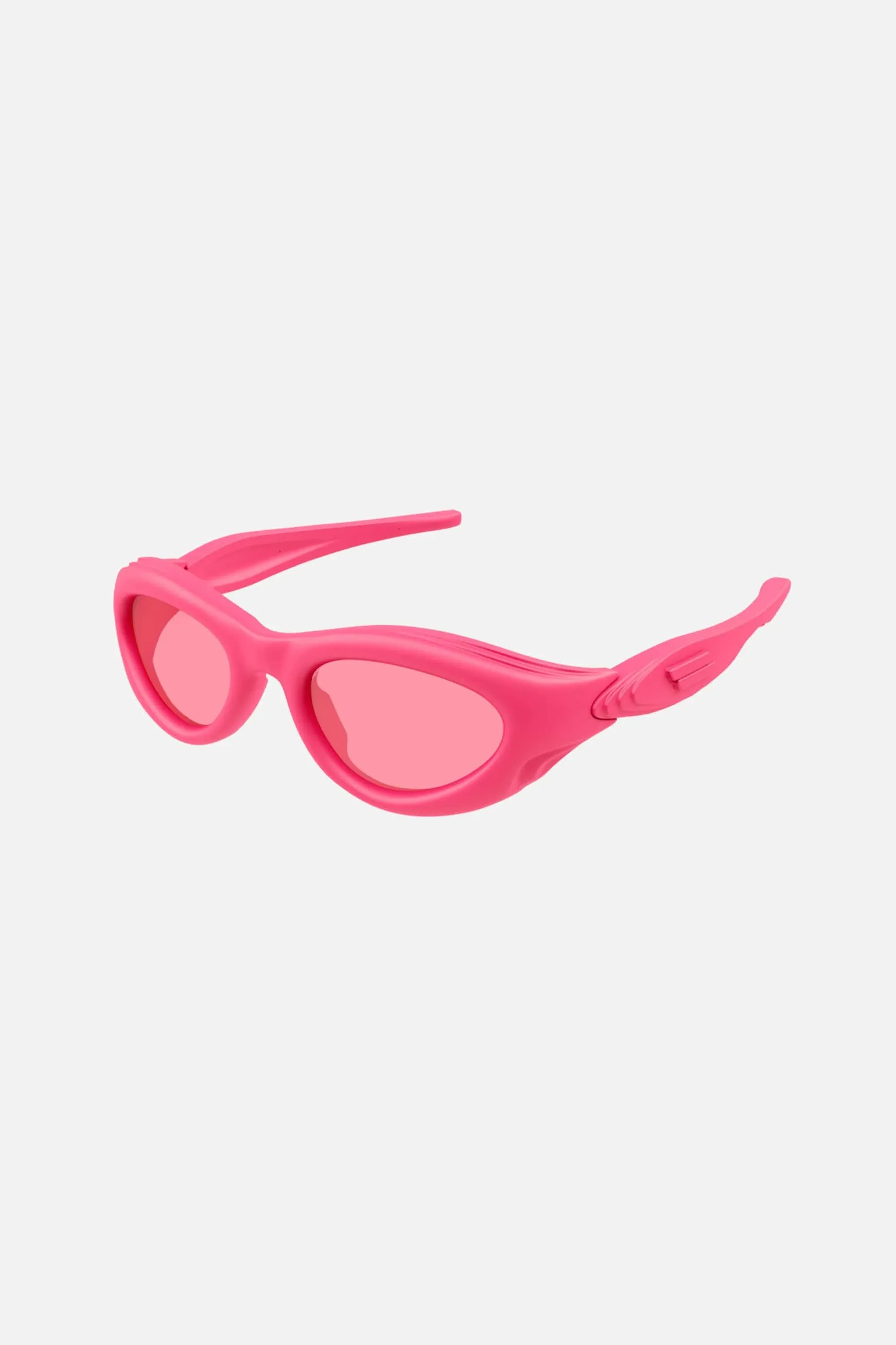 Bottega Veneta bold pink rubber sunglasses