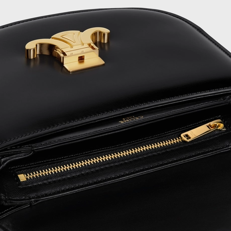 CHAIN BESACE CLEA IN SHINY CALFSKIN BLACK