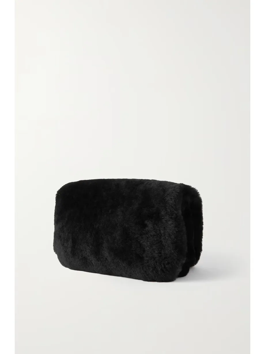 Goya Puffer mini shearling shoulder bag