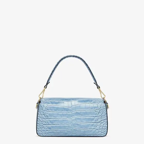 Baguette Light blue alligator bag