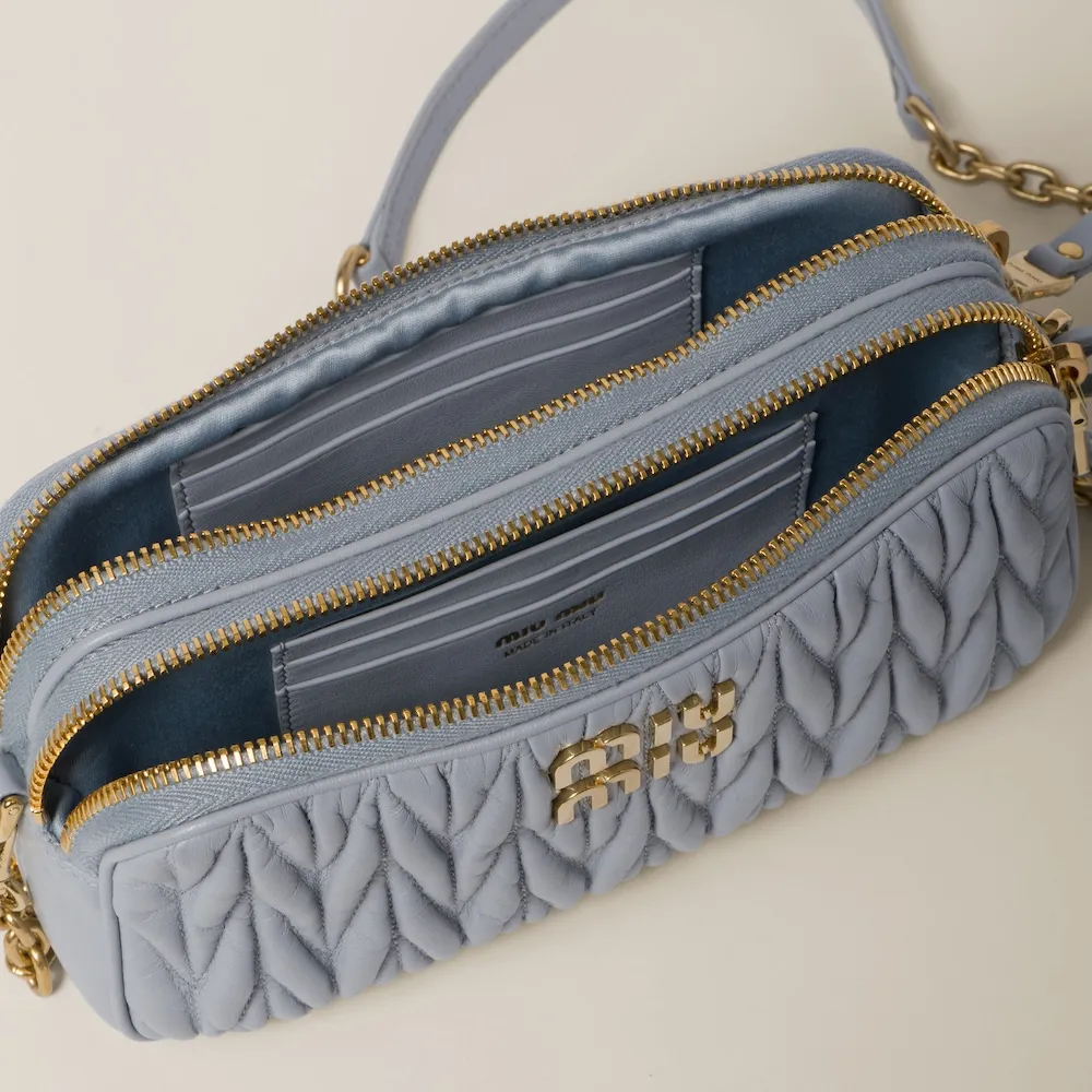 Matelassé nappa leather mini-bag 18cm