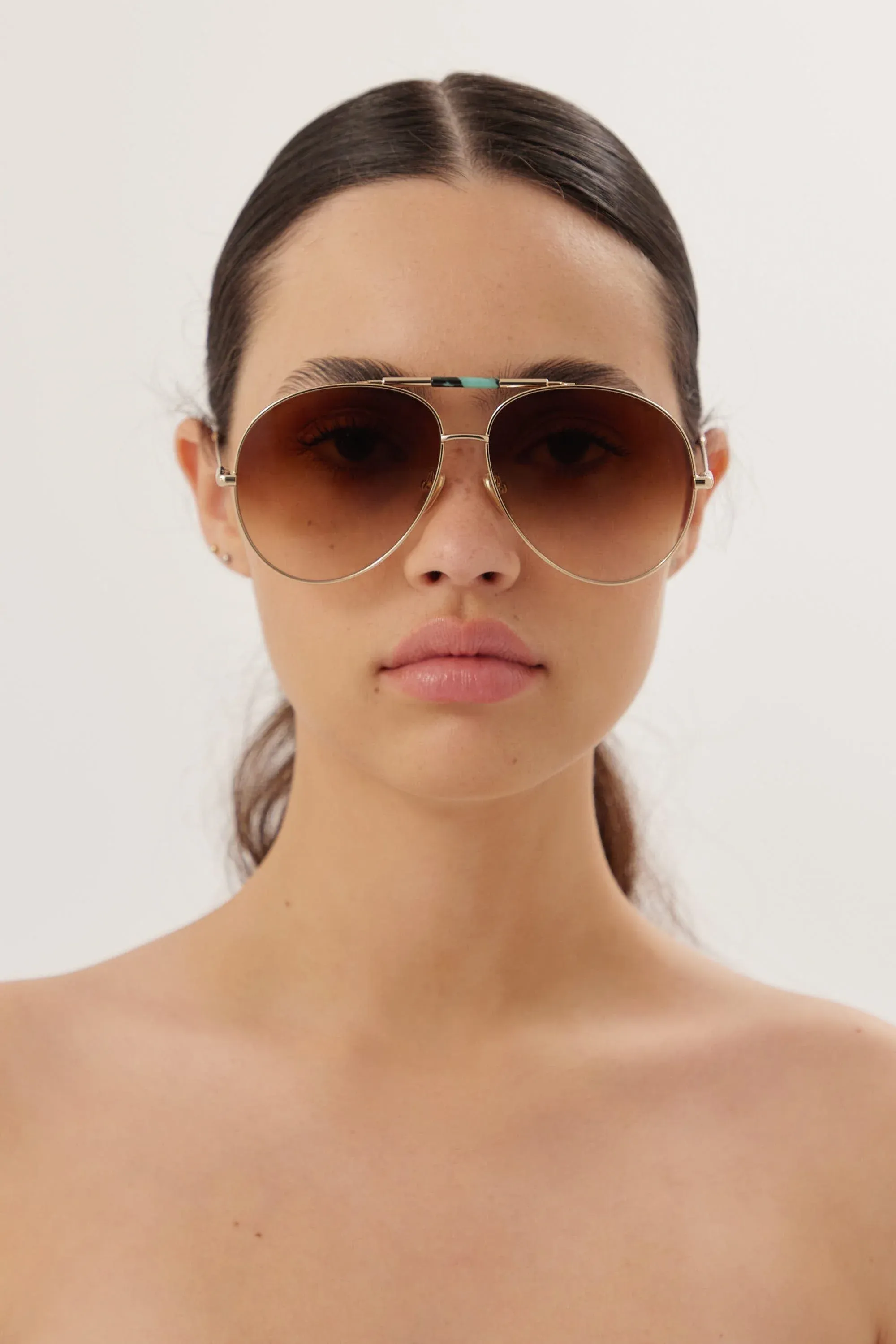 Chloé metal brown sunglasses