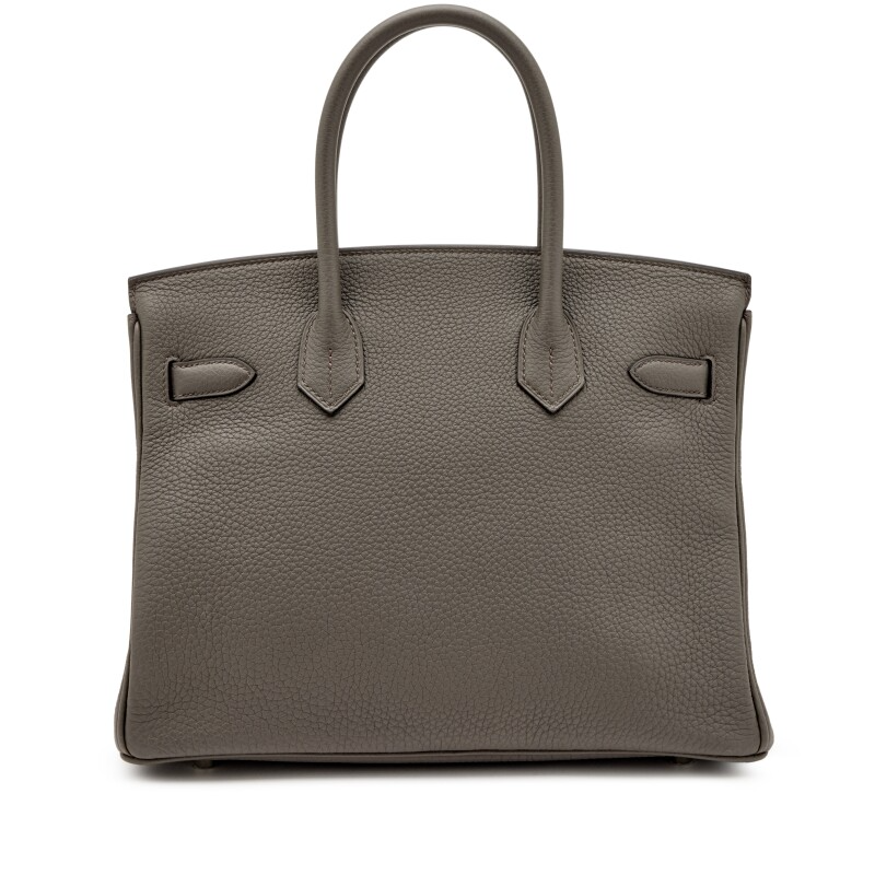 Gris Etain Togo Birkin 30 Palladium Hardware