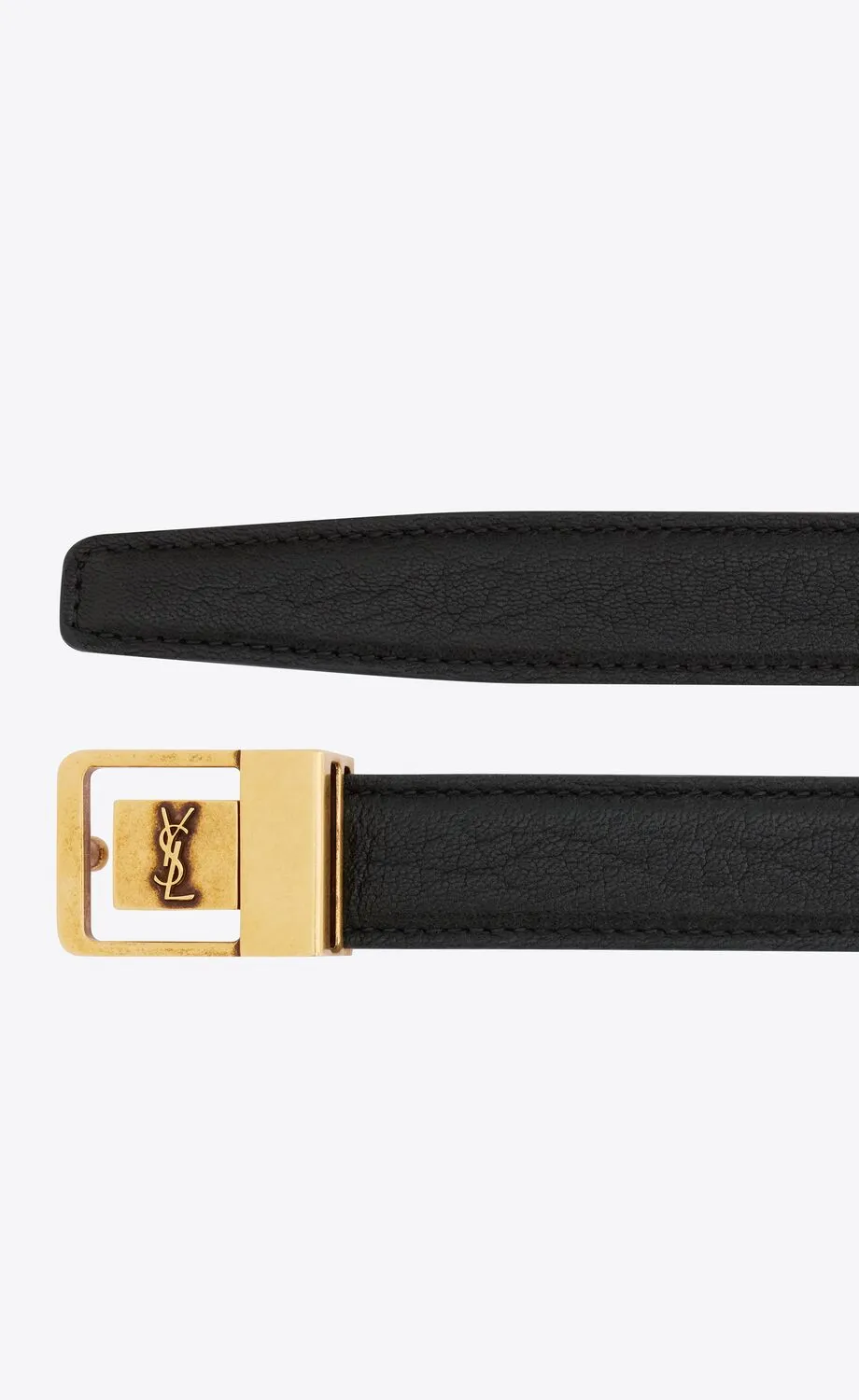 LA 66 BUCKLE THIN BELT IN GRAINED LAMBSKIN