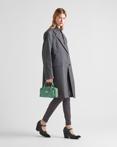 Prada Antique nappa leather multi-pocket top-handle bag - Sage Green