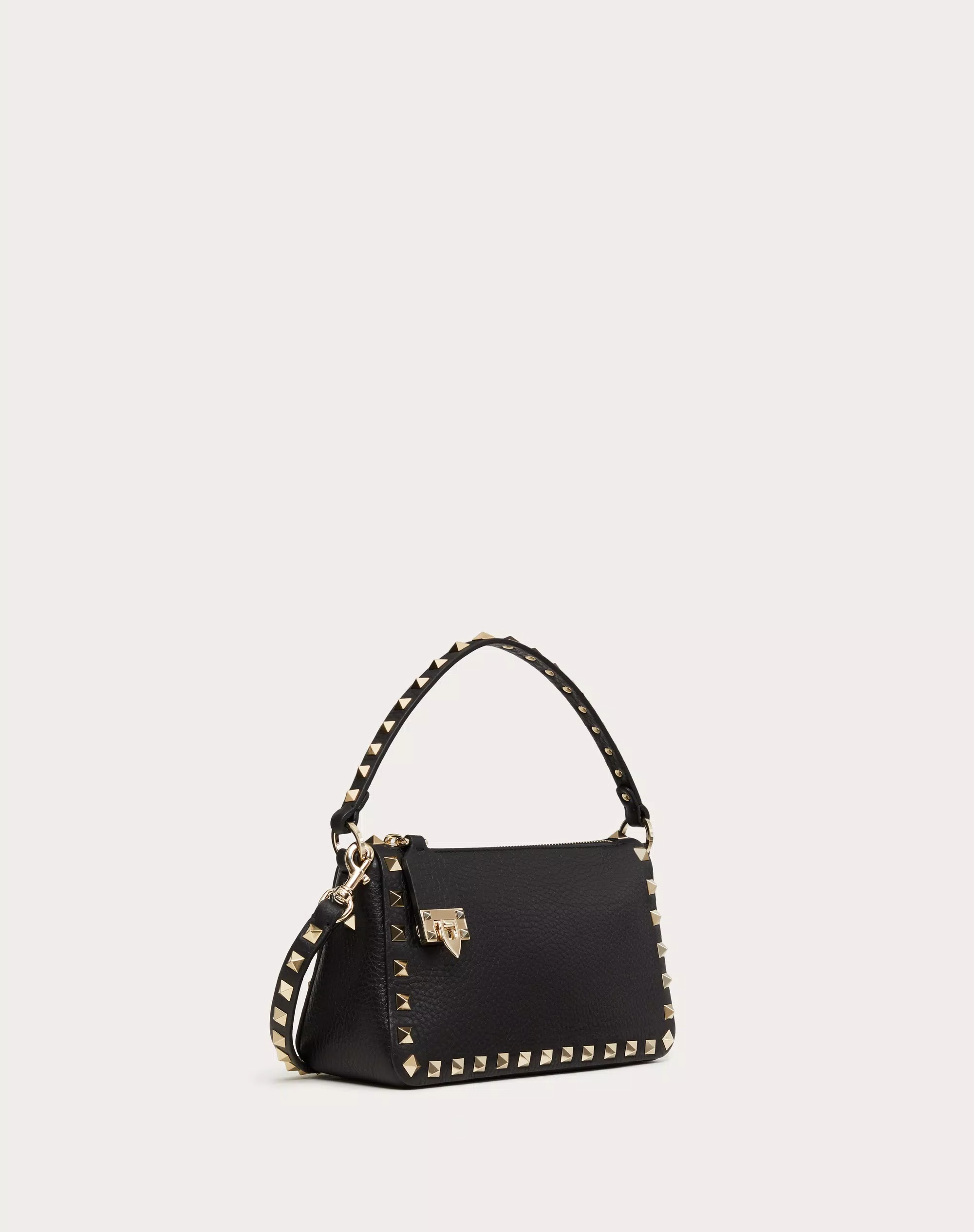 SMALL ROCKSTUD GRAINY CALFSKIN CROSSBODY BAG