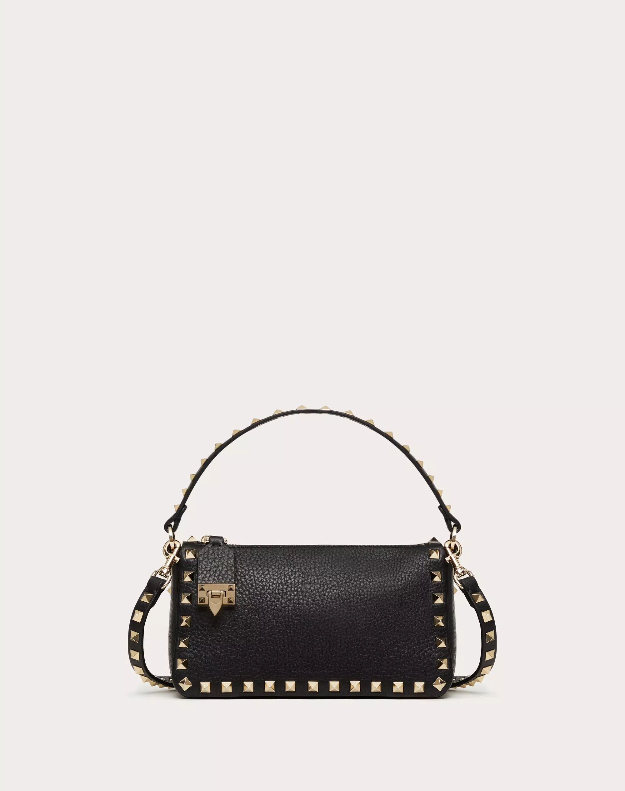 SMALL ROCKSTUD GRAINY CALFSKIN CROSSBODY BAG