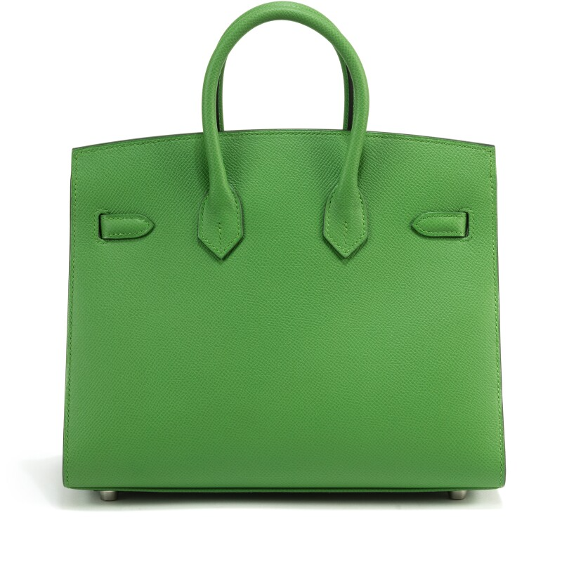 Yucca Sellier Epsom Birkin 25 Palladium Hardware