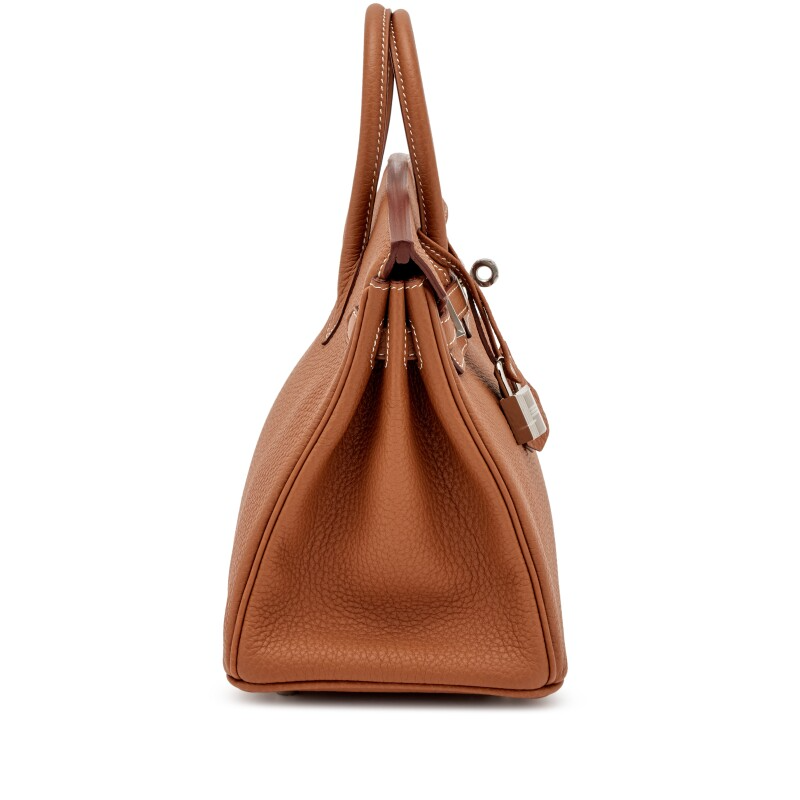 Gold Togo Birkin 25 Palladium Hardware