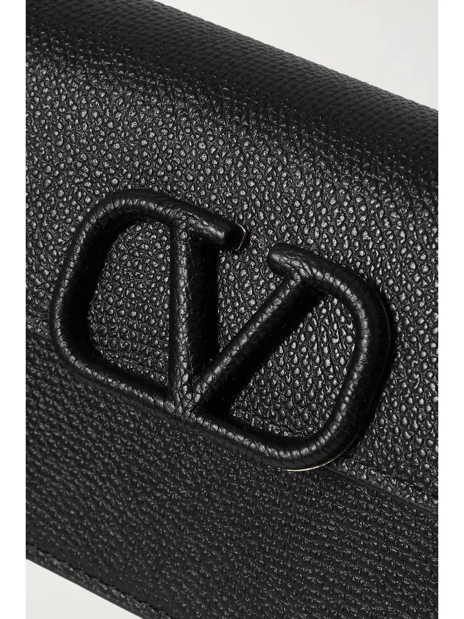VLOGO textured-leather wallet