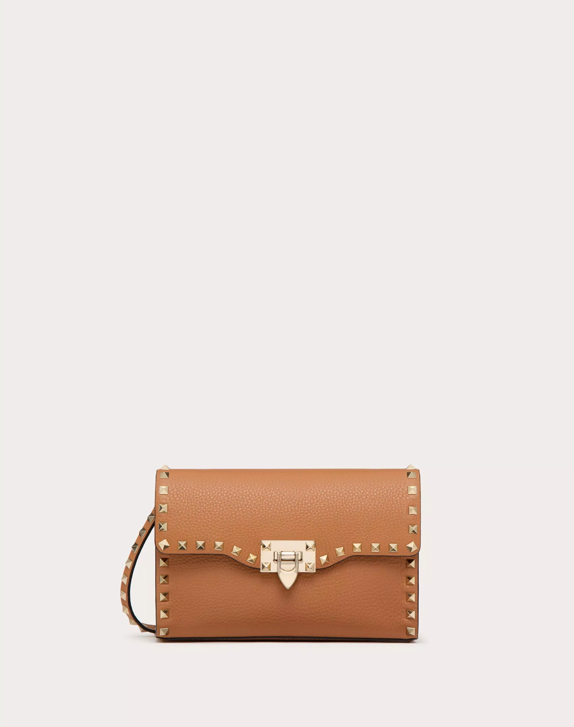 SMALL ROCKSTUD GRAINY CALFSKIN CROSSBODY BAG