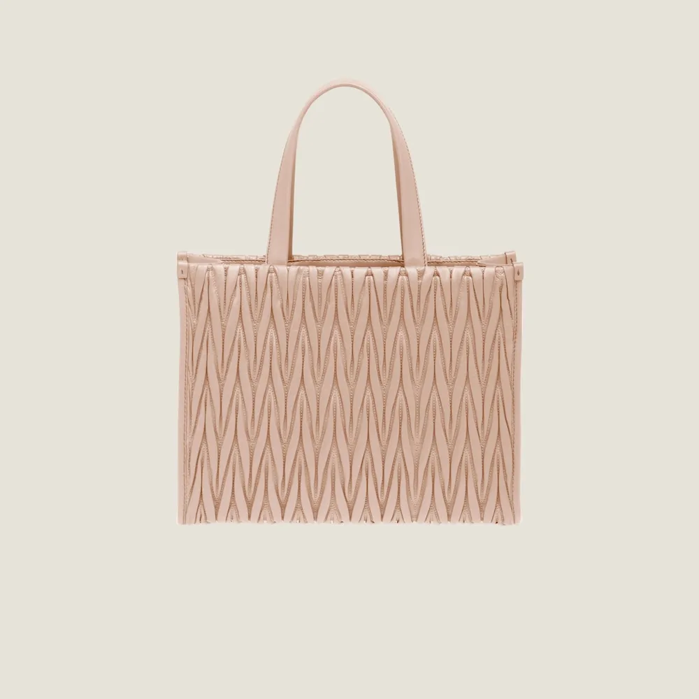 Matelassé nappa leather tote 30cm