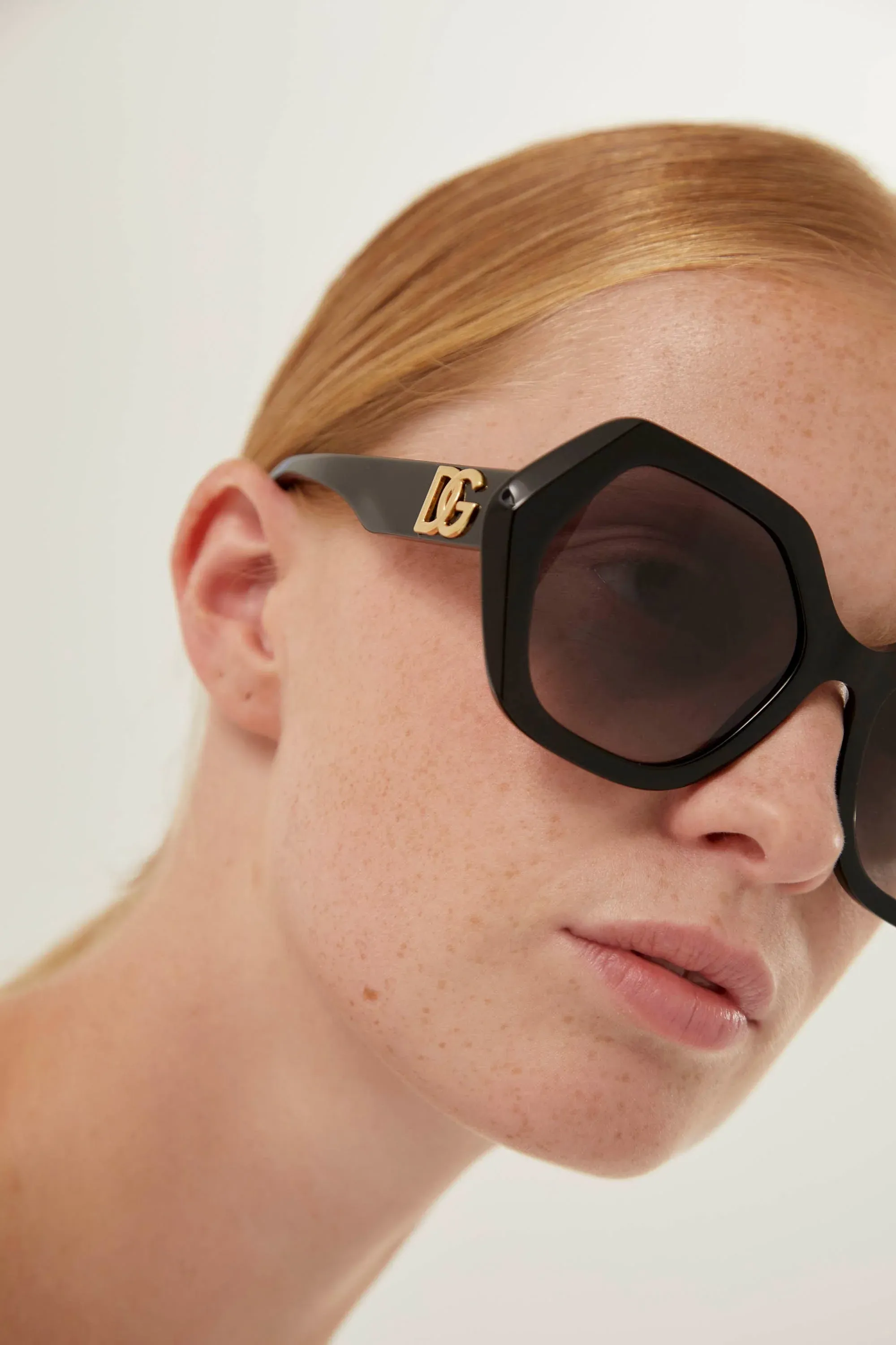 Dolce&Gabbana hexagonal black sunglasses
