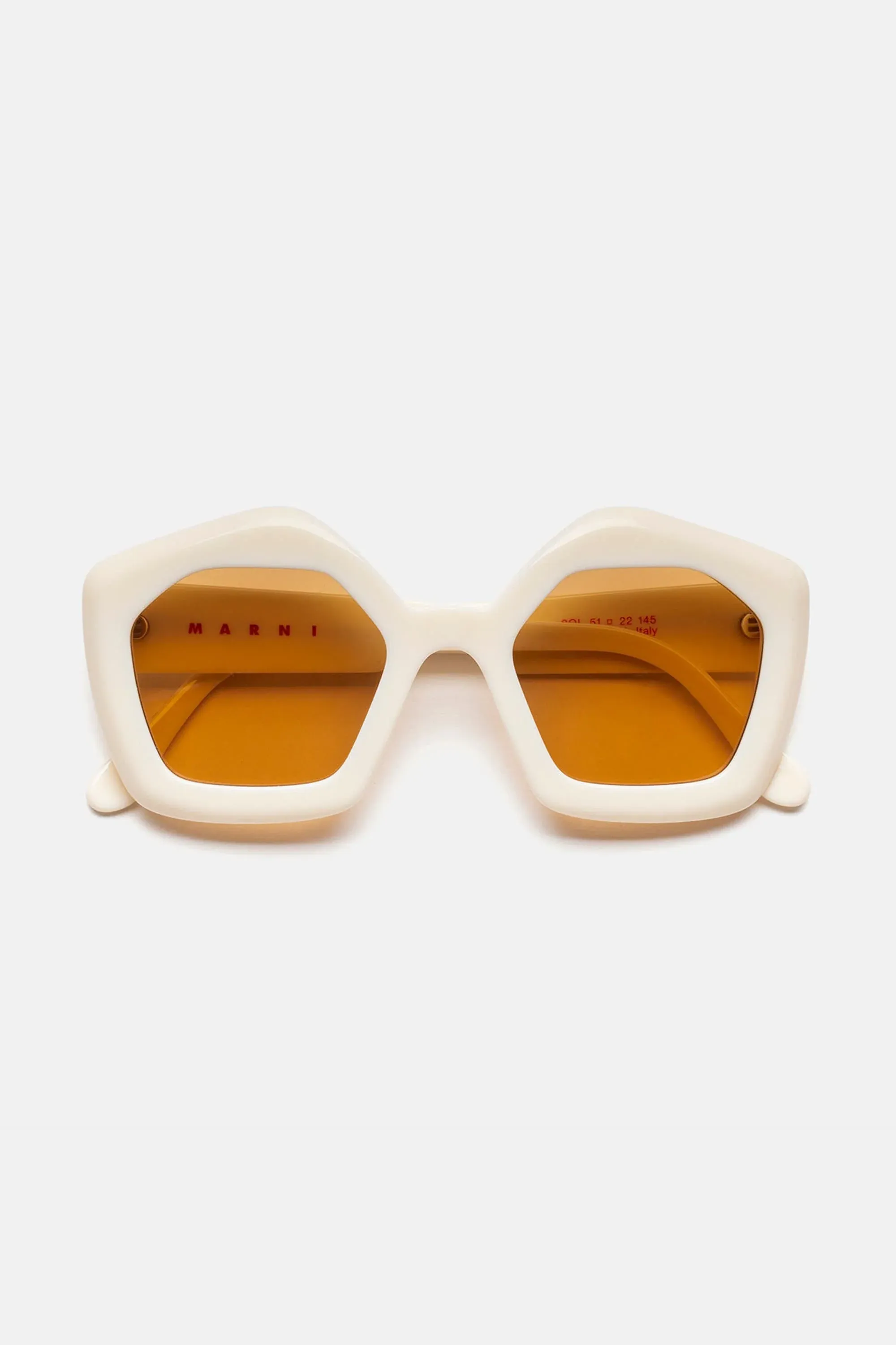 Marni hexagonal ivory sunglasses