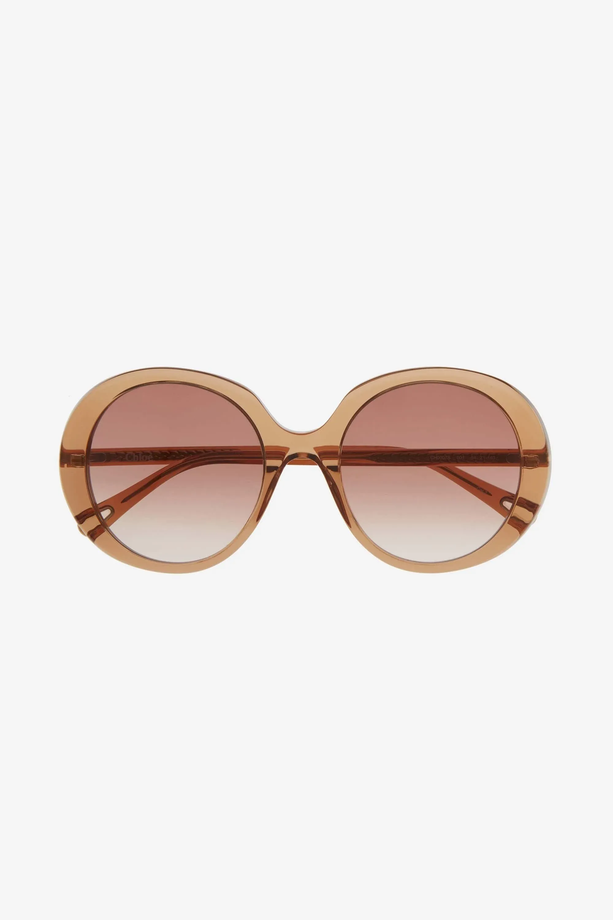 Chloe easy to wear round sunglasses in orange bio acetate