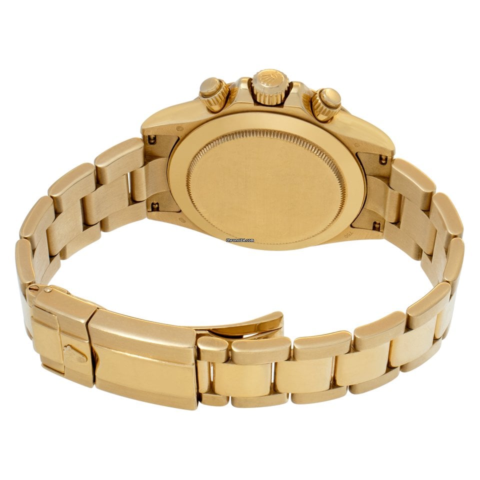 Rolex Daytona Yellow Gold Mother of Pearl Diamond Dial Mens Watch 116528 Box Card