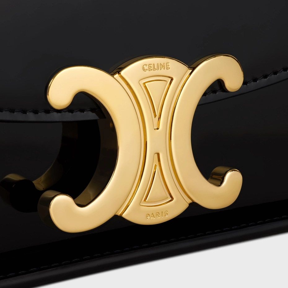 SHOULDER BAG TERENCE IN PATENT CALFSKIN BLACK