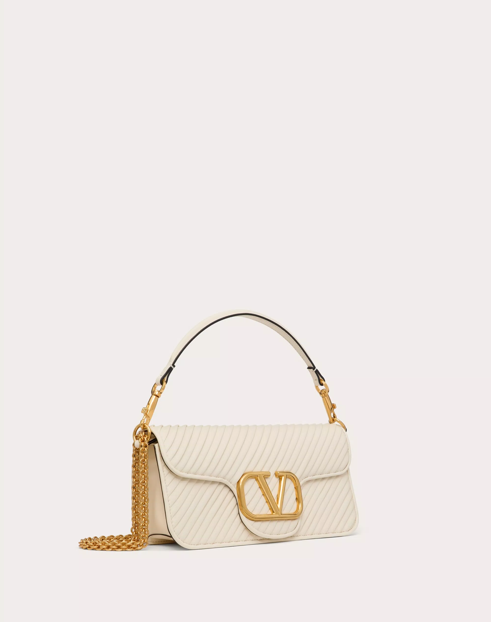 VALENTINO GARAVANI LOCÒ SHOULDER BAG IN PLEATED NAPPA