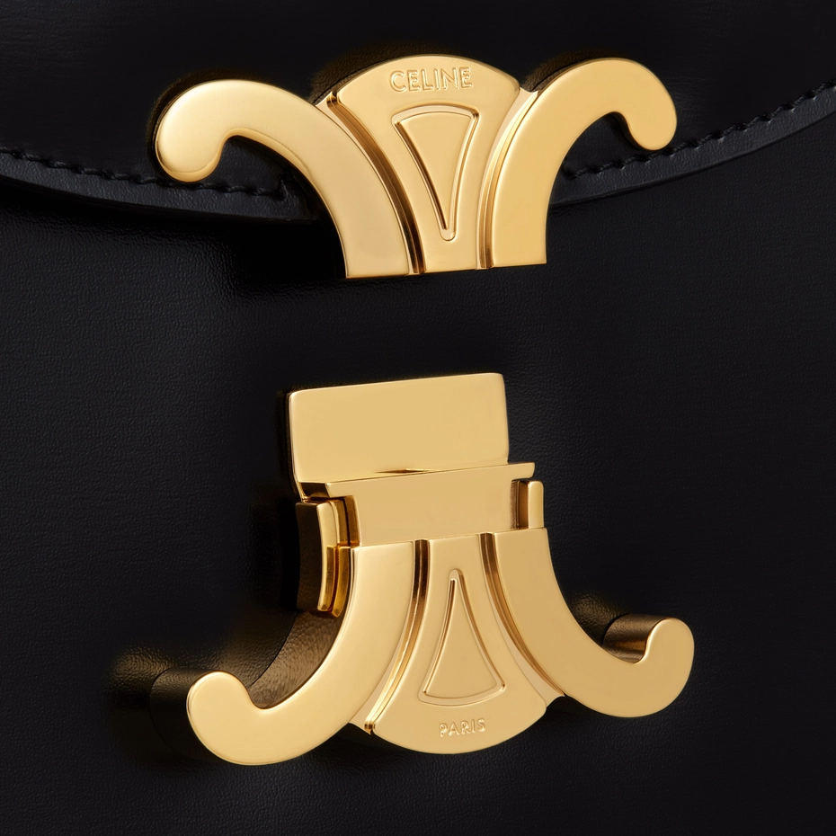 CHAIN BESACE CLEA IN SHINY CALFSKIN BLACK