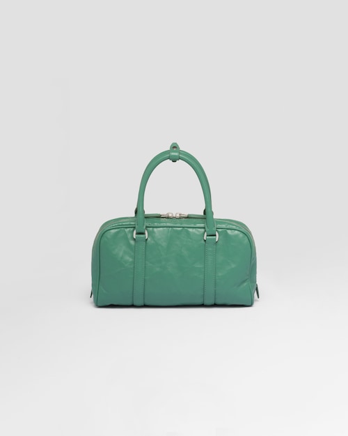 Prada Antique nappa leather multi-pocket top-handle bag - Sage Green