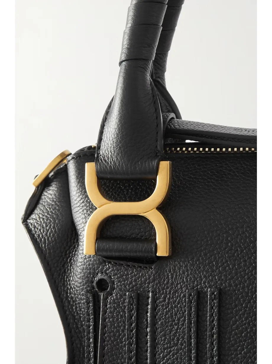 Marcie medium textured-leather shoulder bag
