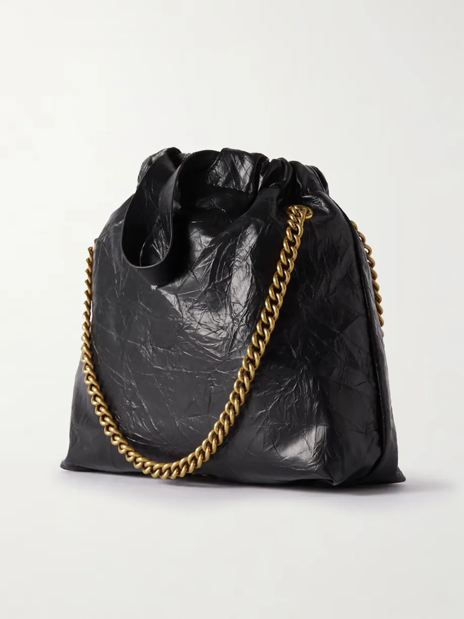 Crush mini textured-leather tote