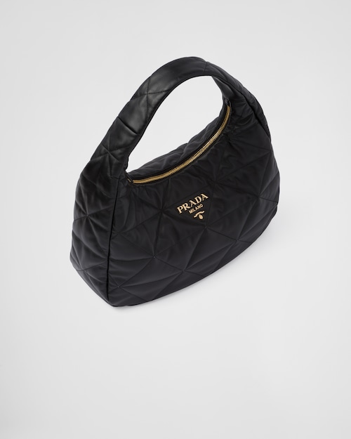 Prada Large, topstitched nappa-leather bag