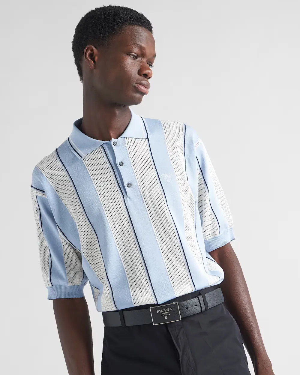 Saffiano leather belt