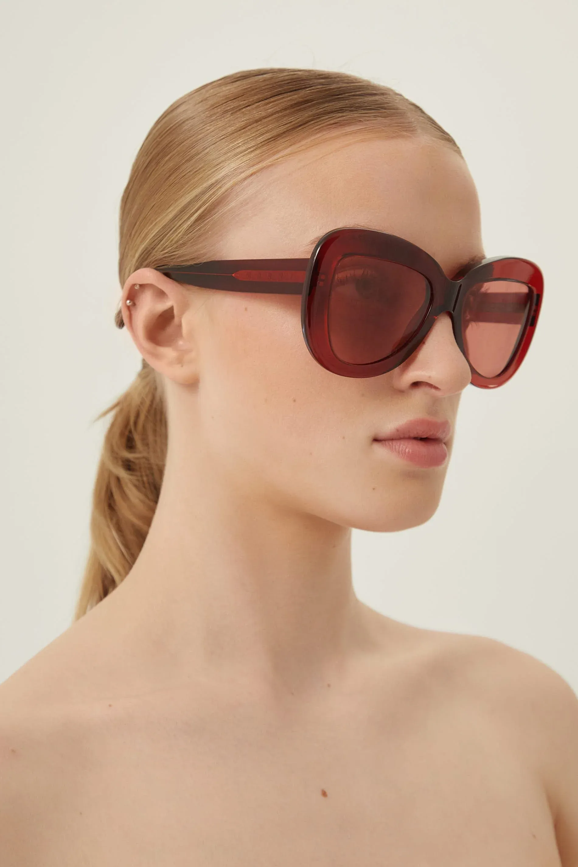 Marni butterfly crystal bordeaux sunglasses