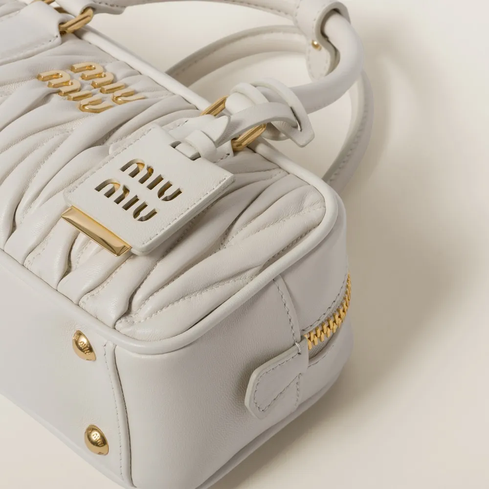 Arcadie matelassé nappa leather bag 22cm