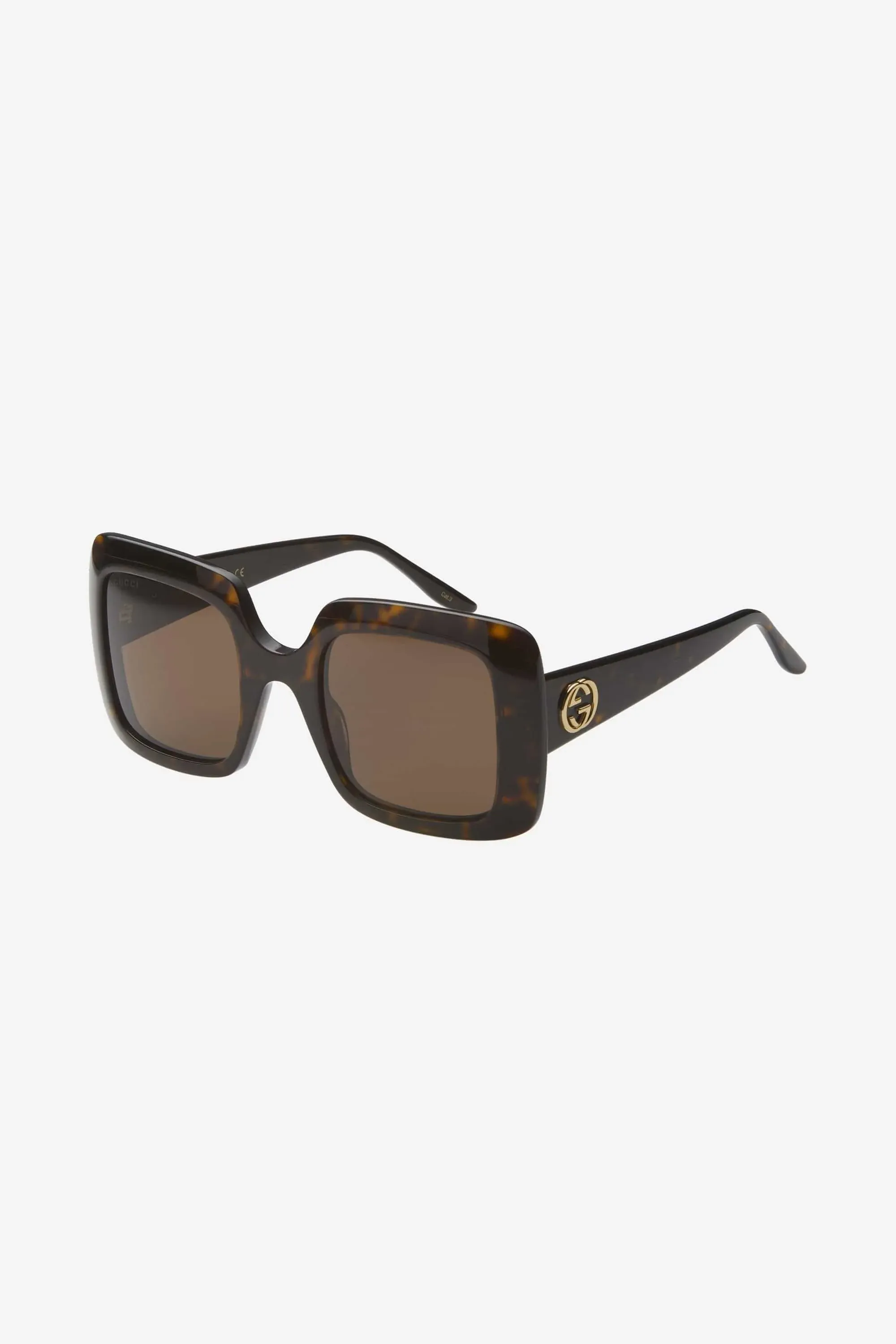 Gucci squared havana acetate sunglasses