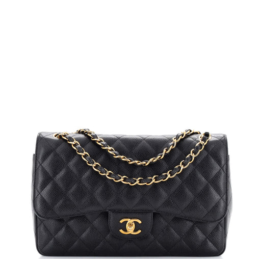 Jumbo Double Flap Bag Gold Hardware