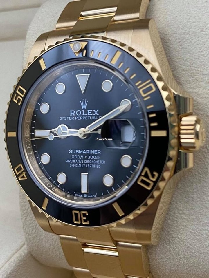 Submariner Date 41mm Black Dial Yellow Gold 126618LN Unworn 2021