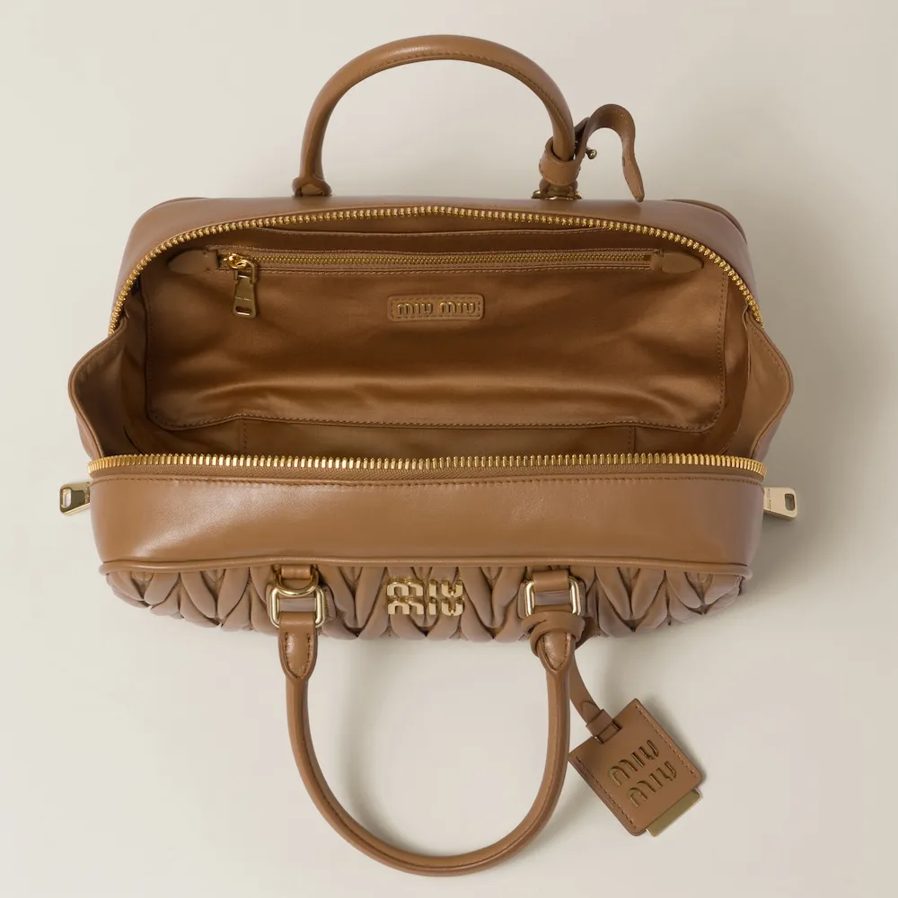Arcadie matelassé nappa leather bag 27cm