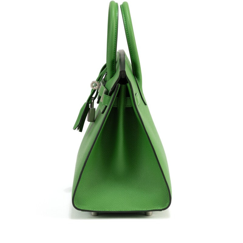 Yucca Sellier Epsom Birkin 25 Palladium Hardware