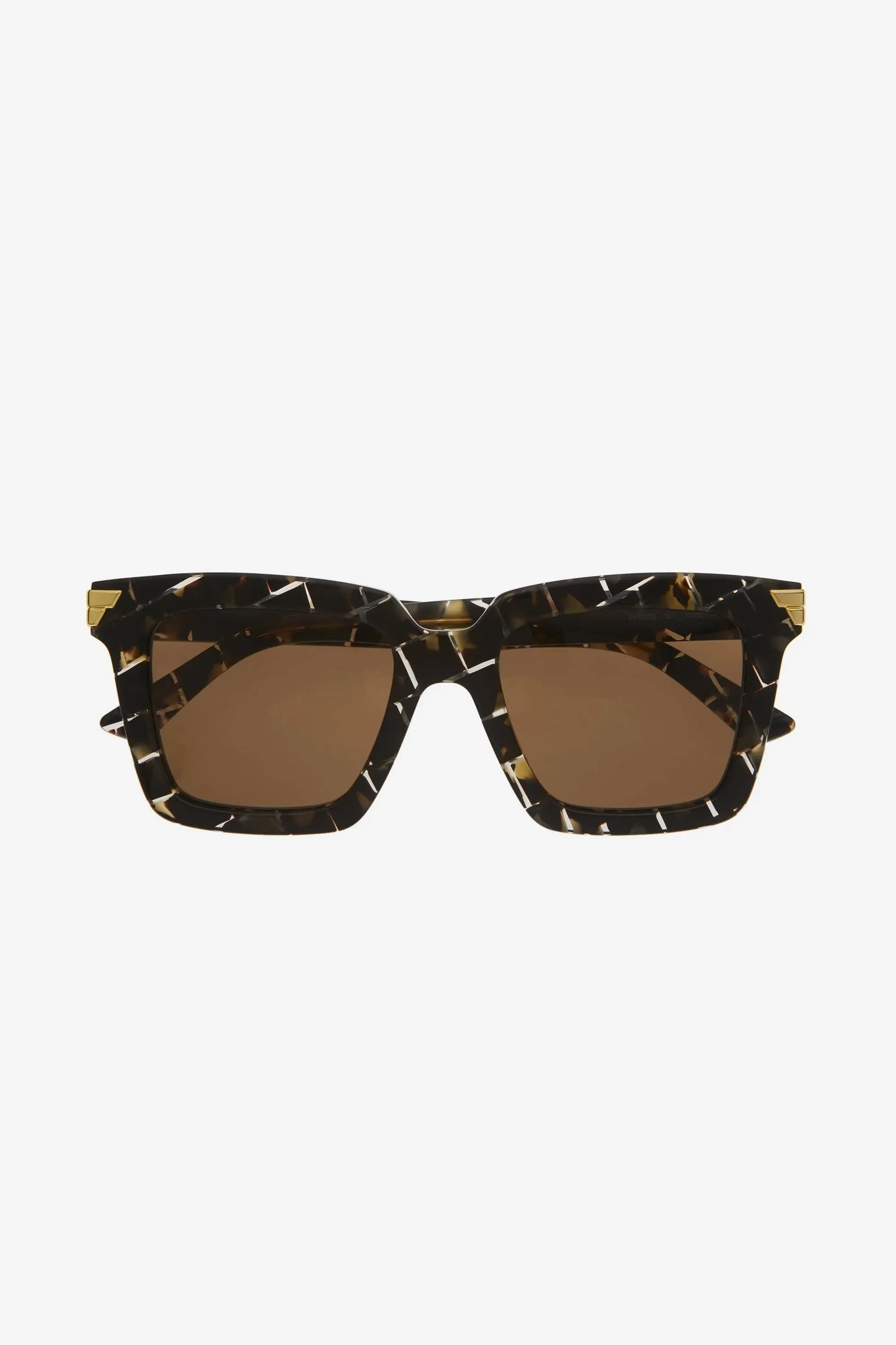 Bottega Veneta iconic squared brown acetate sunglasses