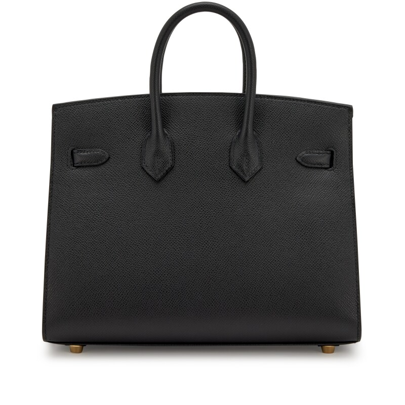 Black Epsom Sellier Birkin 25 Gold Hardware