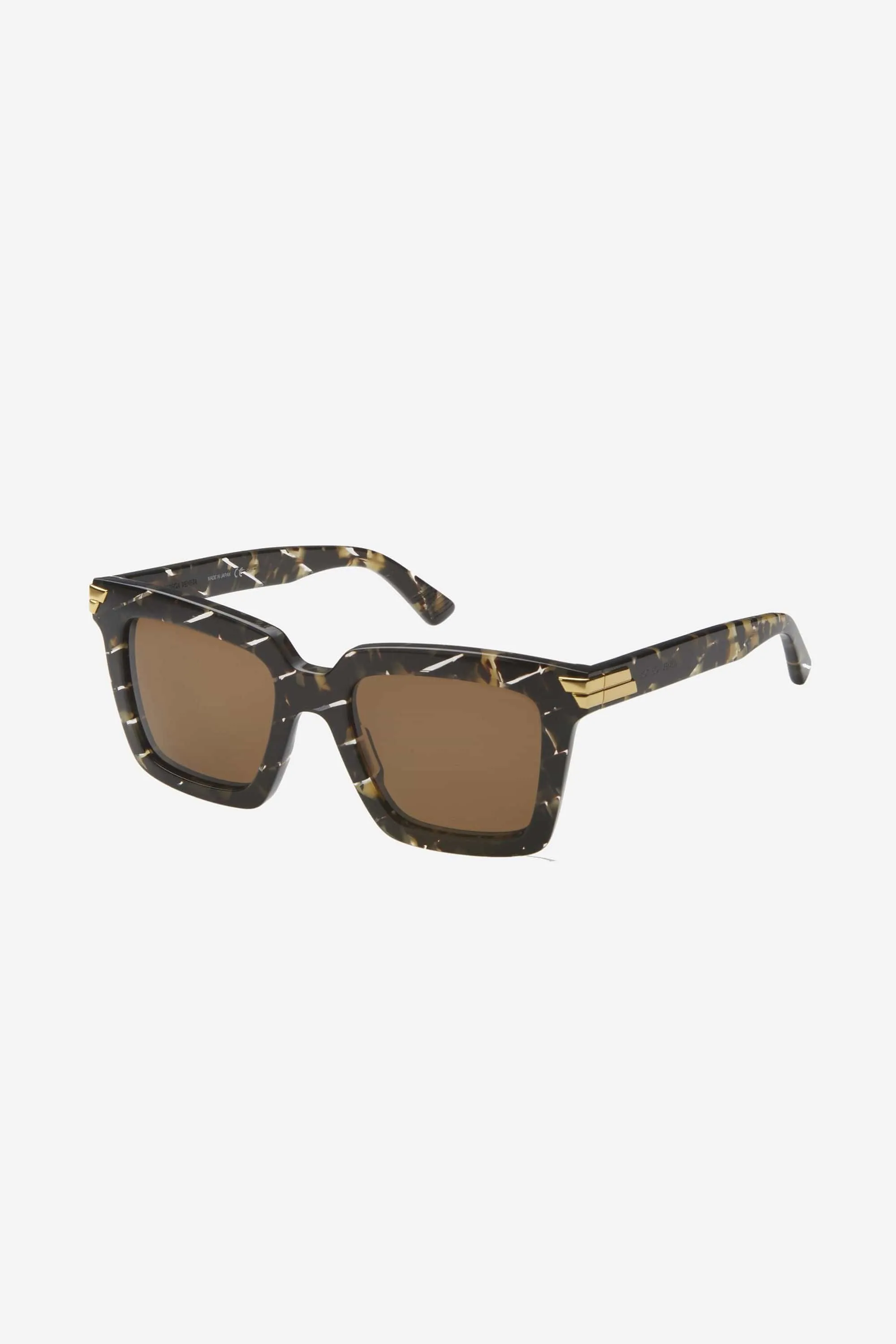 Bottega Veneta iconic squared brown acetate sunglasses