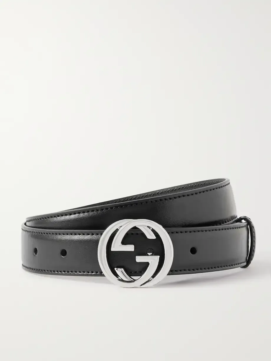 Interlocking G leather belt