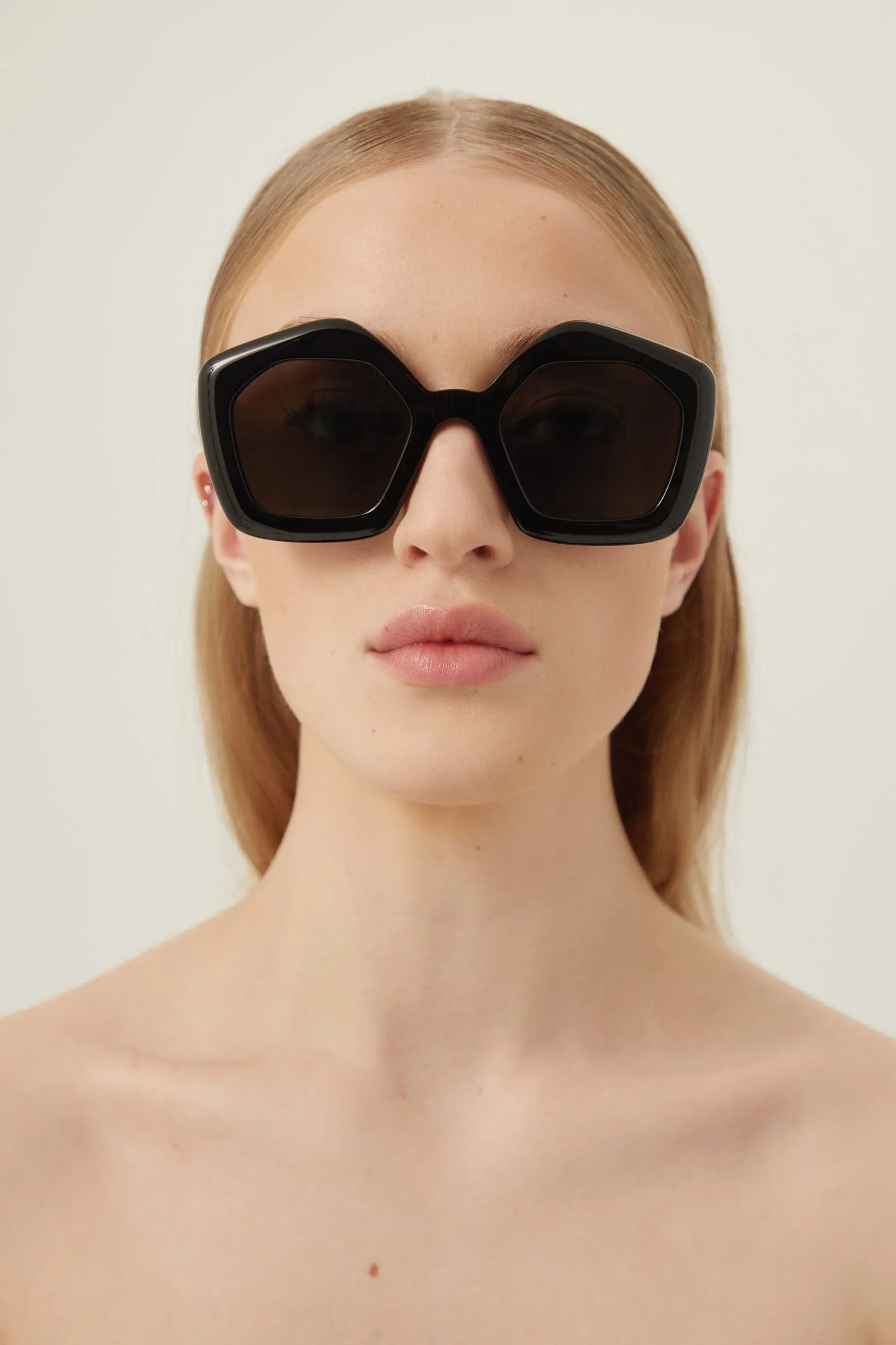 Marni hexagonal black sunglasses