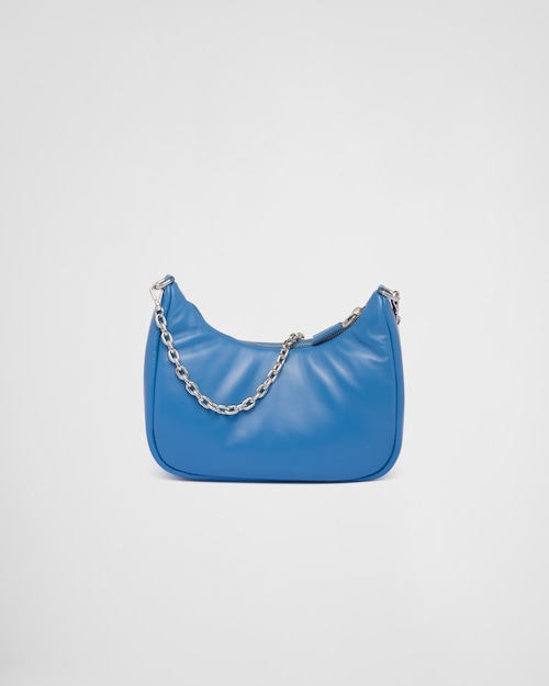 Padded nappa-leather Prada Re-Edition shoulder bag - Light Blue