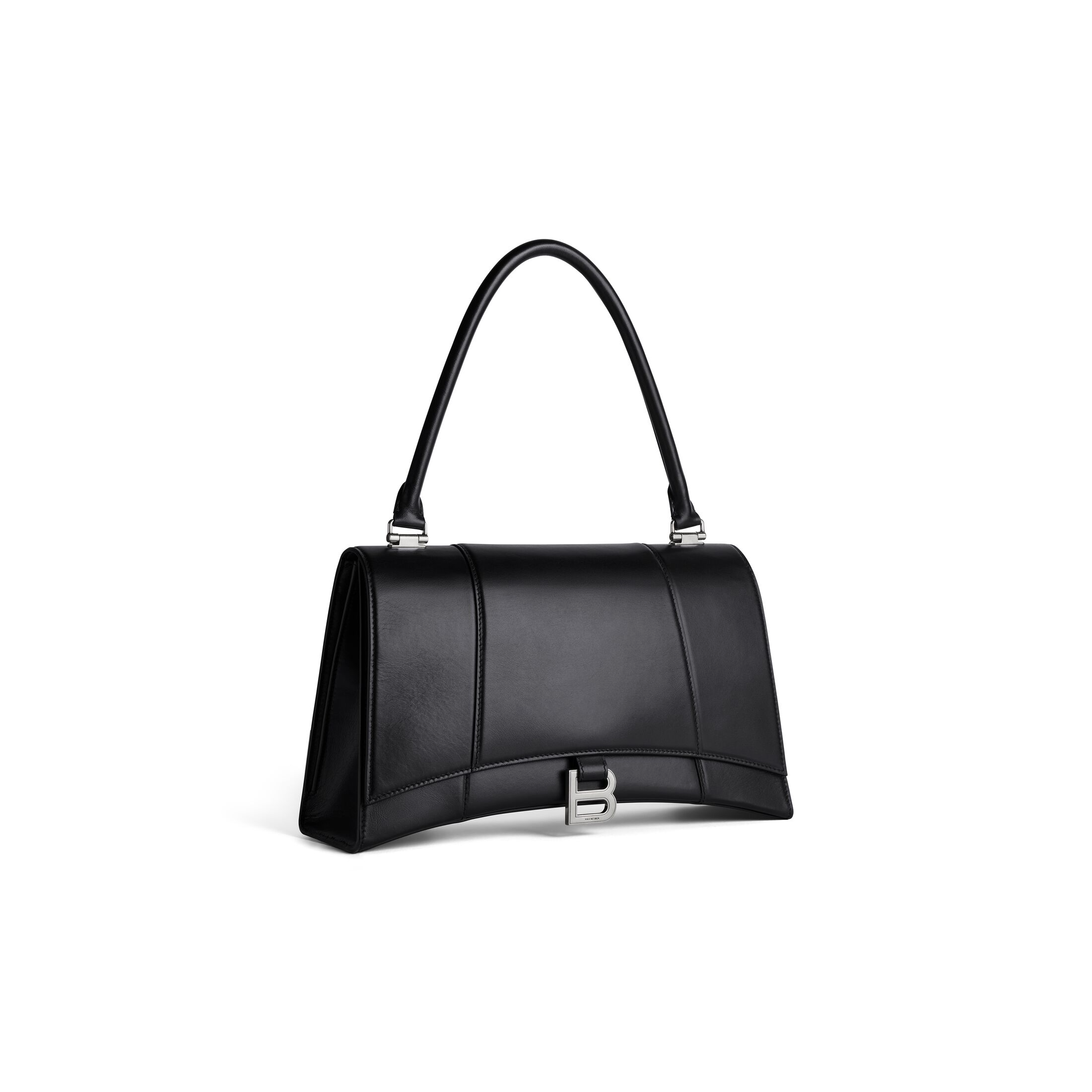 WOMEN'S HOURGLASS HINGE MEDIUM HANDBAG IN BLACK