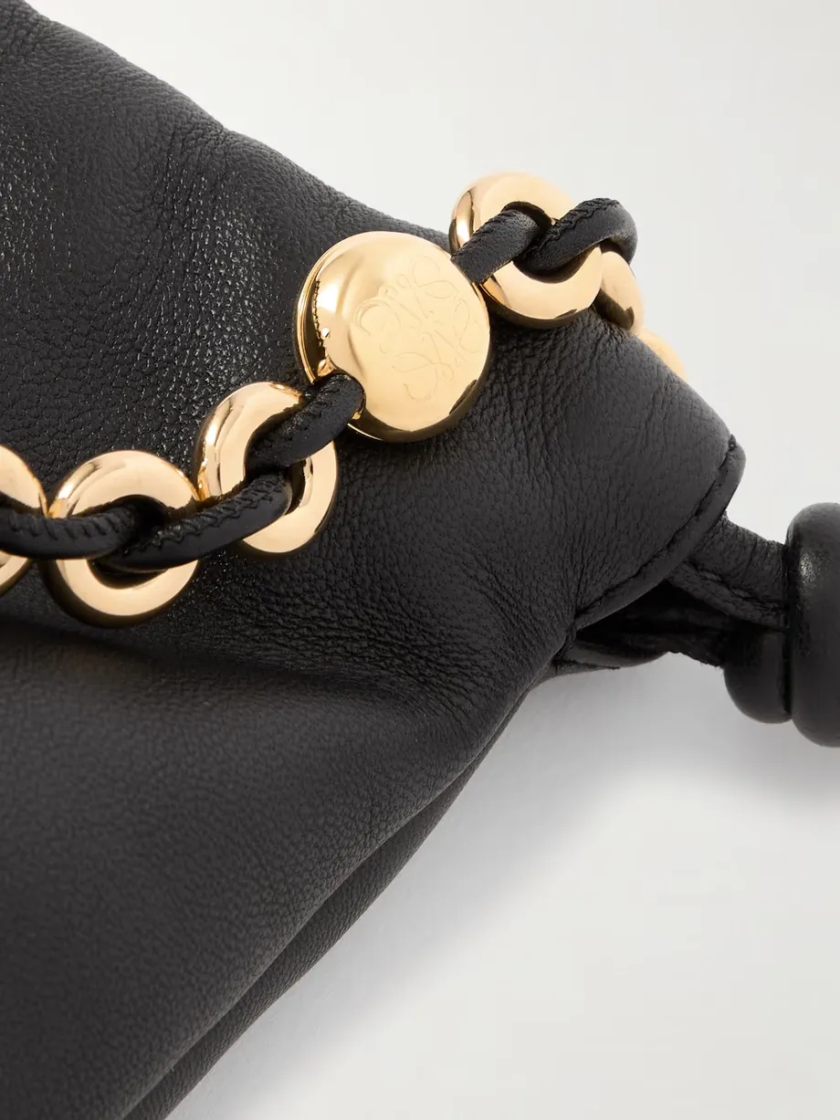 Flamenco mini leather clutch