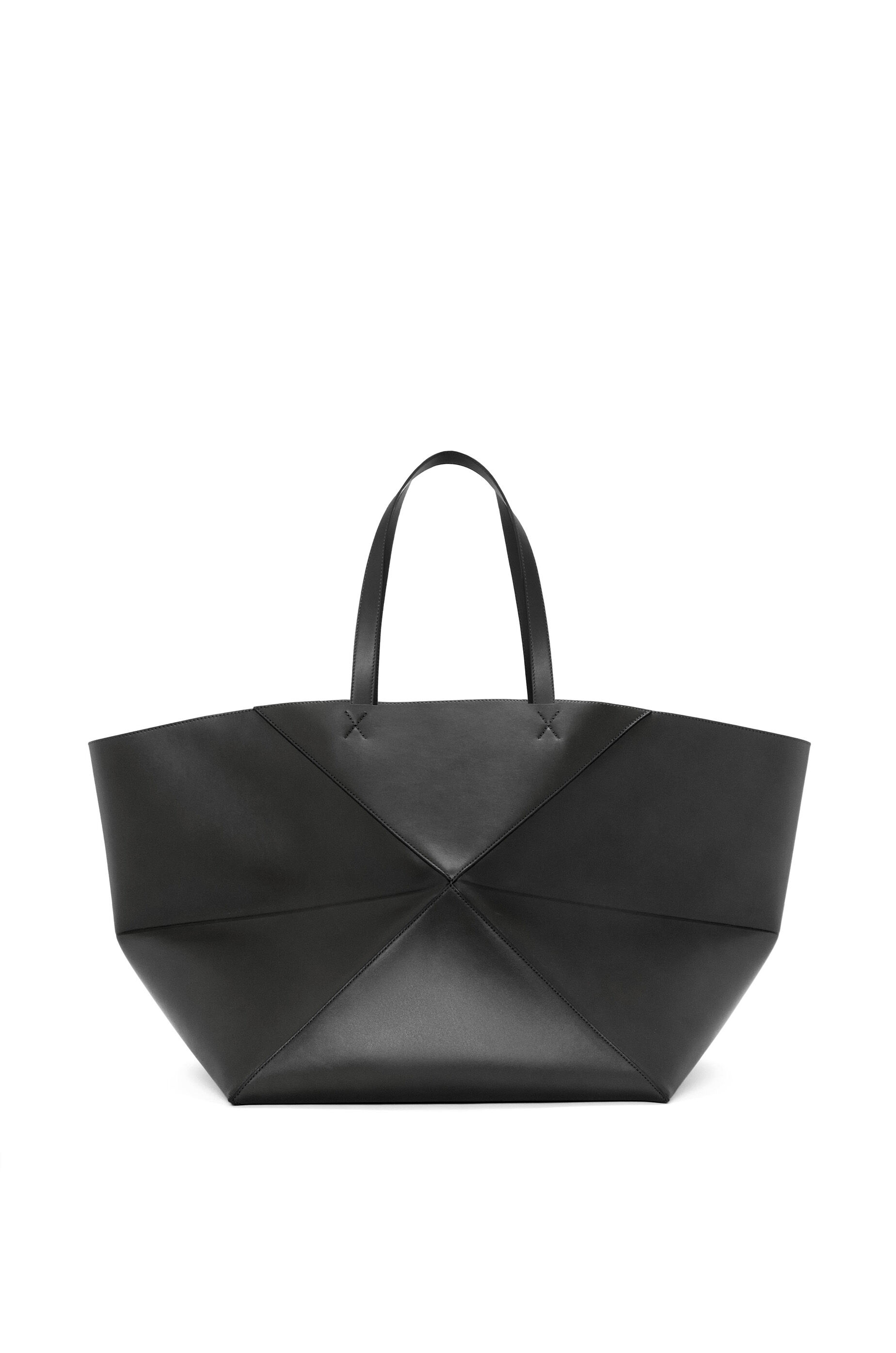 XXL Puzzle Fold Tote in shiny calfskin