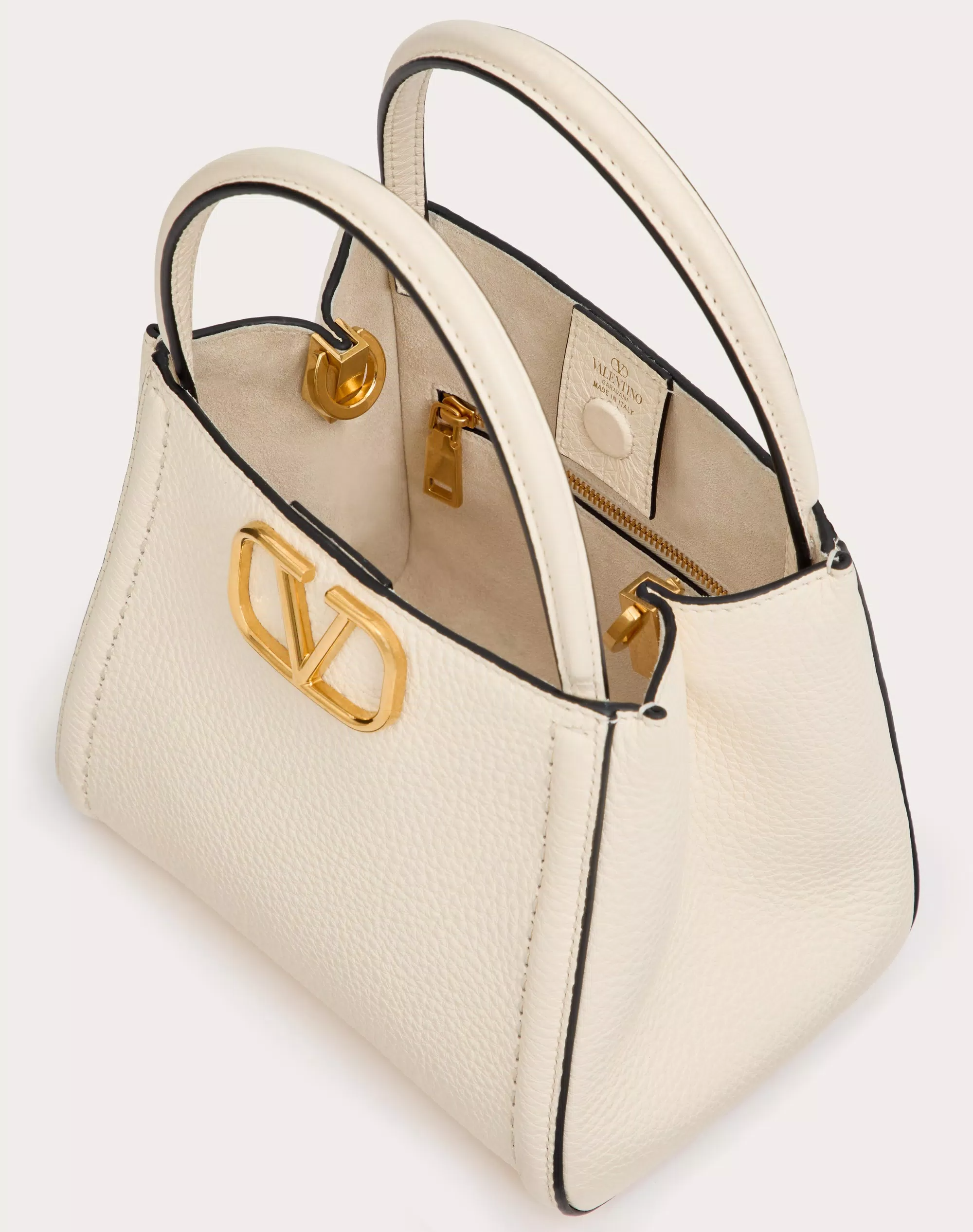 VALENTINO GARAVANI ALLTIME SMALL HANDBAG IN GRAINY CALFSKIN