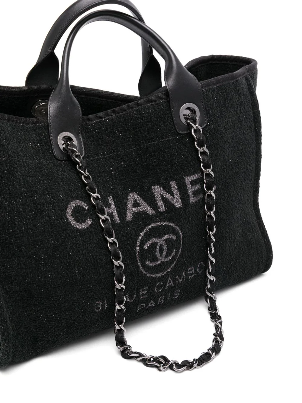 Deauville tweed tote bag