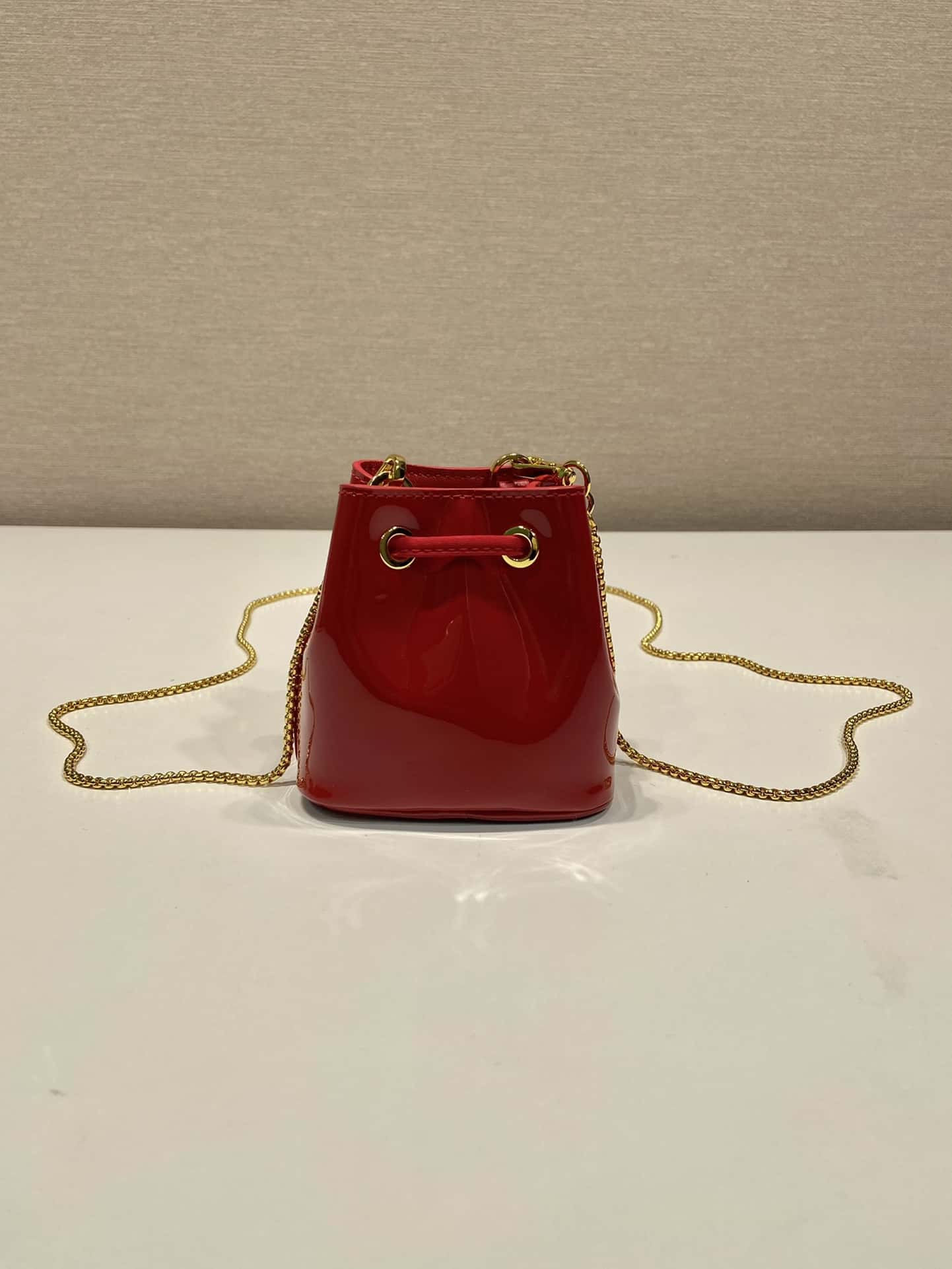 PRADA patent leather bucket